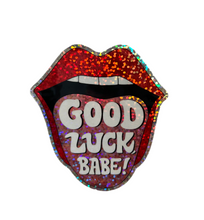 Good Luck, Babe! Sticker (chunky glitter)